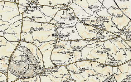Old map of Hankerton in 1898-1899