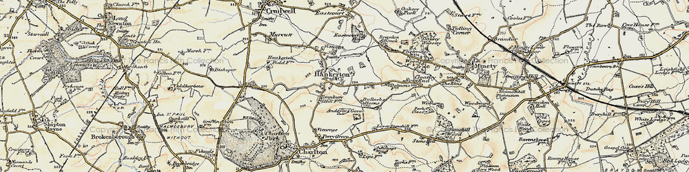 Old map of Hankerton in 1898-1899