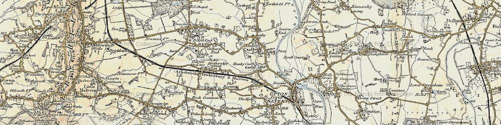 Old map of Hanley Castle in 1899-1901