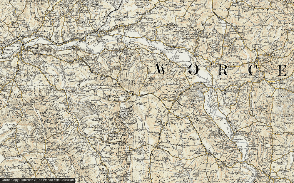 Old Map of Hanley William, 1899-1902 in 1899-1902