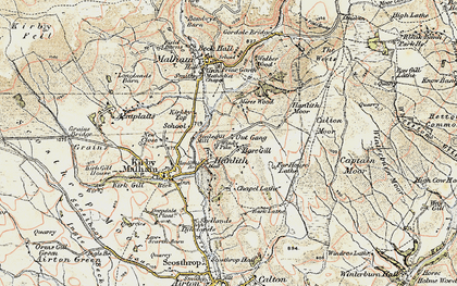 Old map of Winterburn Moor in 1903-1904