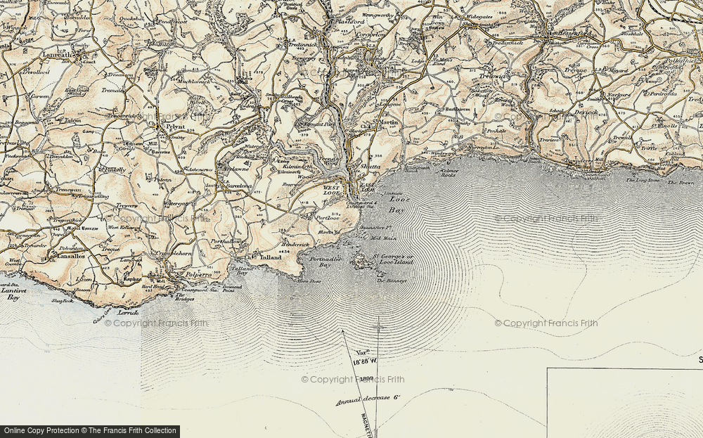 Old Map of Hannafore, 1900 in 1900