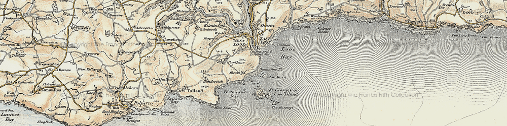 Old map of Hannafore in 1900