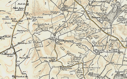 Old map of Hannington in 1897-1900