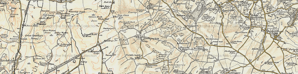 Old map of Hannington in 1897-1900