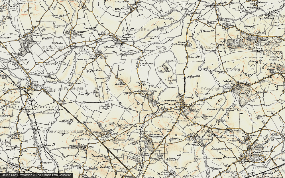 Old Map of Hannington, 1898-1899 in 1898-1899
