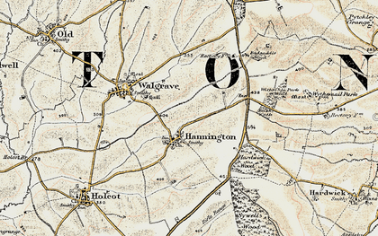 Old map of Hannington in 1901