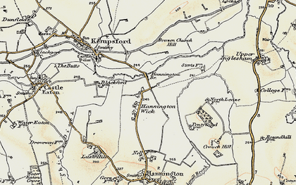 Old map of Brazen Church Hill in 1898-1899