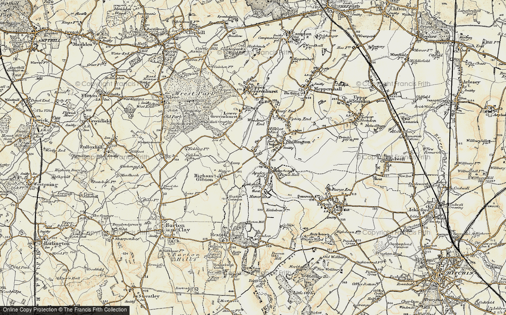Old Map of Hanscombe End, 1898-1899 in 1898-1899