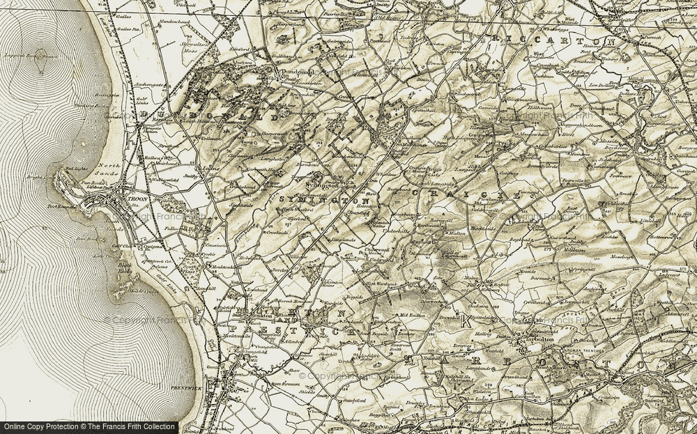 Old Map of Hansel Village, 1905-1906 in 1905-1906