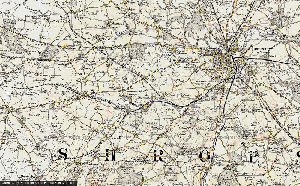 Old Map of Hanwood Bank, 1902 in 1902