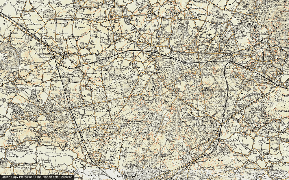 Old Map of Hanworth, 1897-1909 in 1897-1909