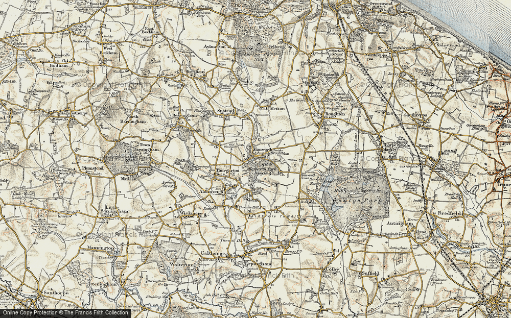 Old Map of Hanworth, 1901-1902 in 1901-1902