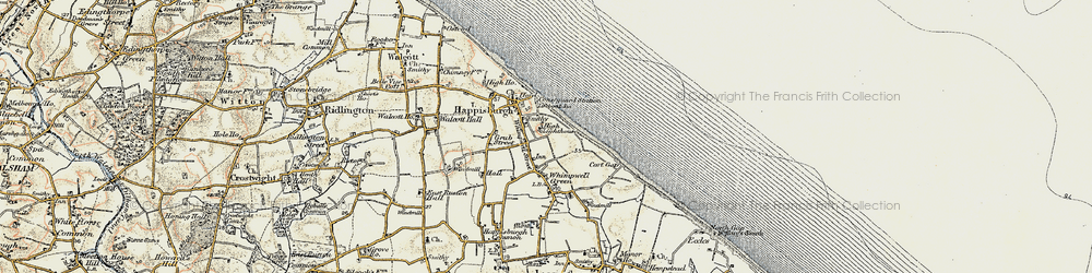 Old map of Happisburgh in 1901-1902