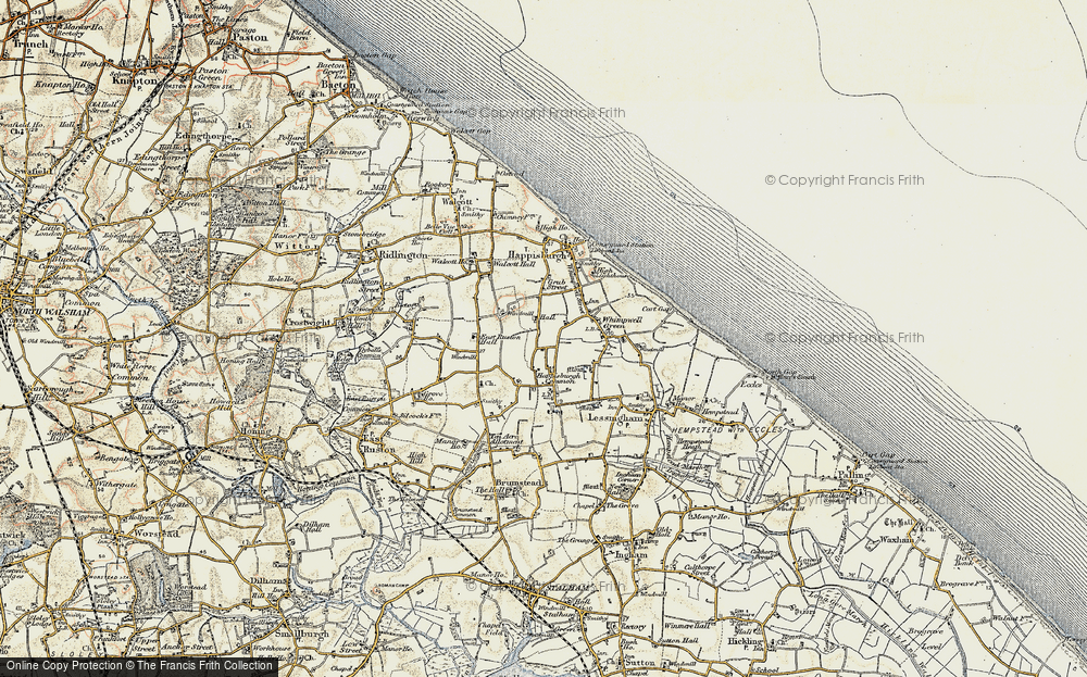 Old Map of Happisburgh Common, 1901-1902 in 1901-1902