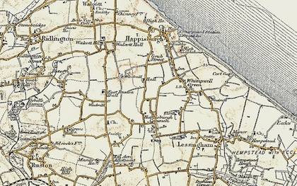 Old map of Happisburgh Common in 1901-1902