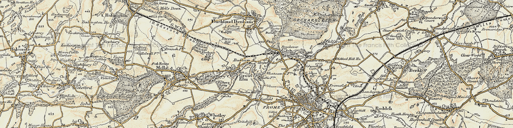 Old map of Hapsford in 1898-1899
