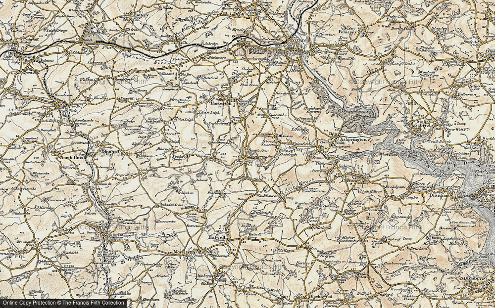 Old Map of Harbertonford, 1899 in 1899