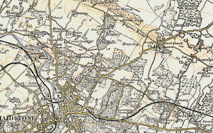 Old map of Park Wood in 1897-1898