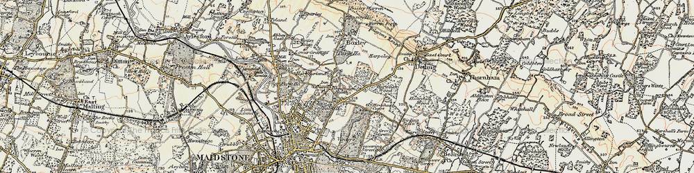 Old map of Park Wood in 1897-1898