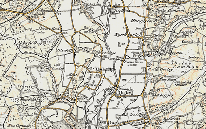 Old map of Harbridge in 1897-1909
