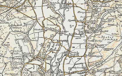 Old map of Harbridge Green in 1897-1909