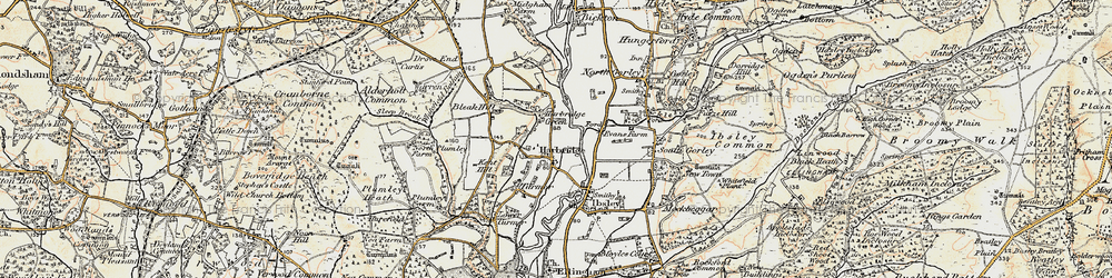 Old map of Harbridge Green in 1897-1909