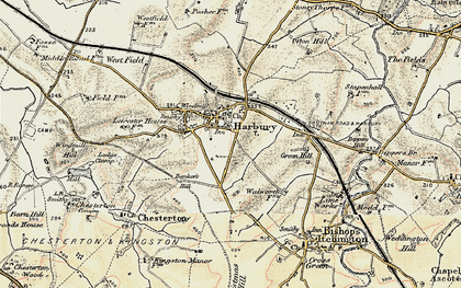 Old map of Bishops Bowl Lakes in 1898-1902