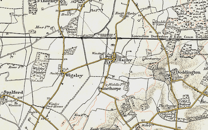 Old map of Harby in 1902-1903