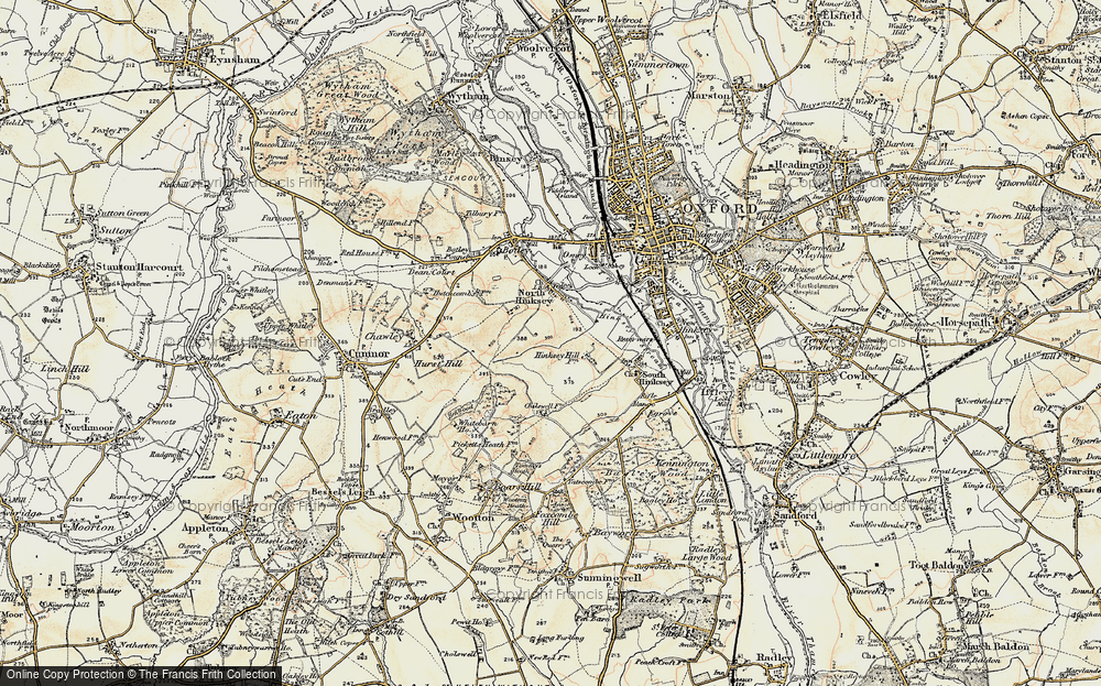 Old Map of Harcourt Hill, 1897-1899 in 1897-1899