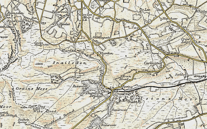 Old map of Harden in 1903