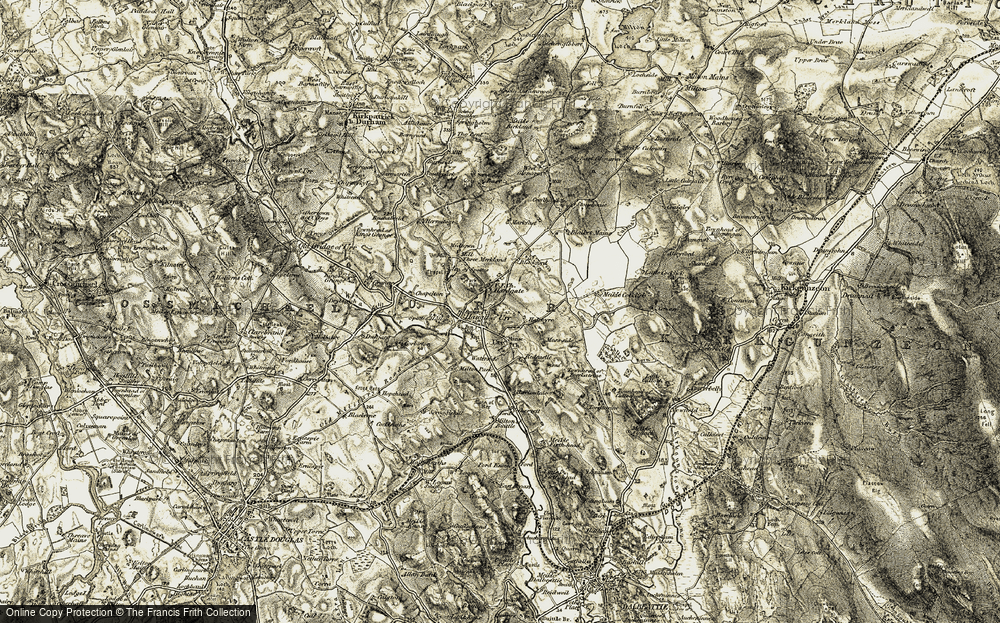 Old Map of Historic Map covering Barr of Spottes in 1904-1905