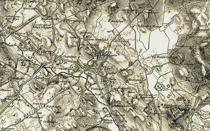 Old map of Blaiket Mains in 1904-1905