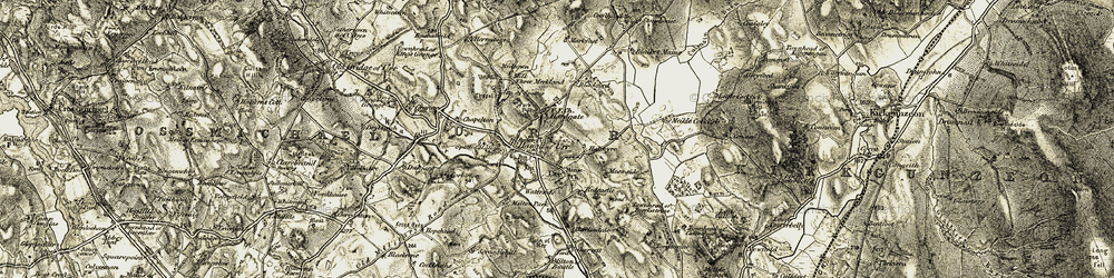 Old map of Blaiket Mains in 1904-1905
