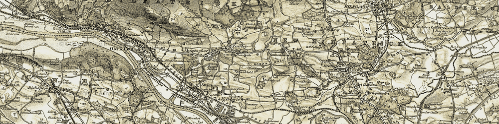 Old map of Hardgate in 1905