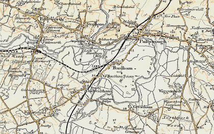 Old map of Hardham in 1897-1900