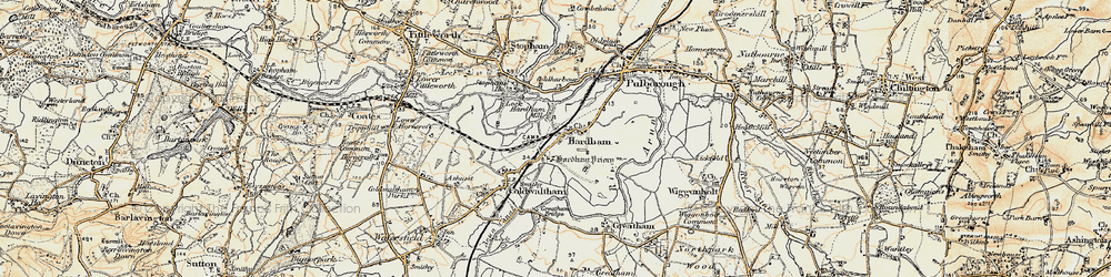 Old map of Hardham in 1897-1900