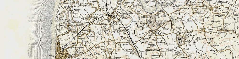 Old map of Hardhorn in 1903-1904