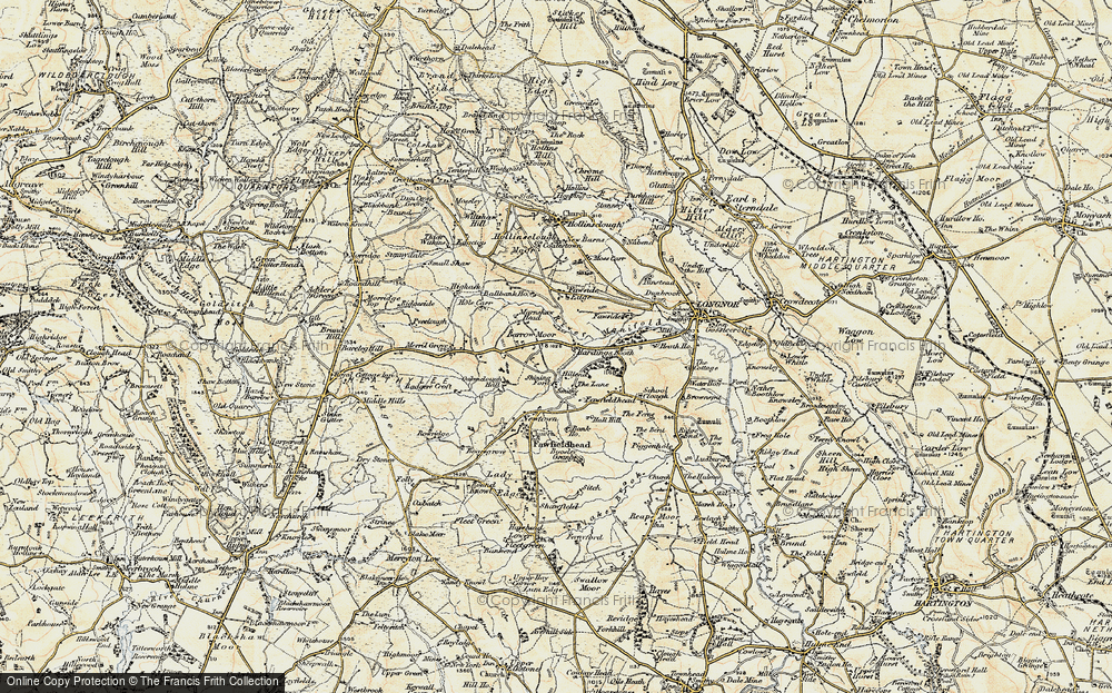 Old Map of Historic Map covering Barrow Moor in 1902-1903