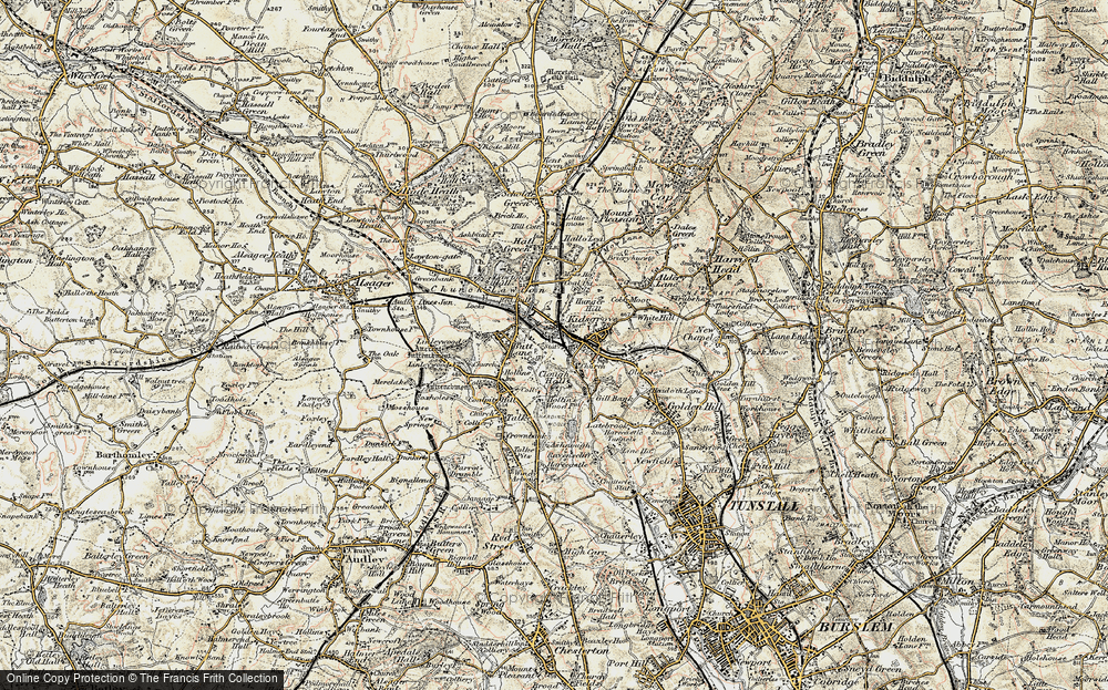 Old Map of Hardings Wood, 1902-1903 in 1902-1903