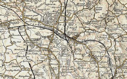 Old map of Hardings Wood in 1902-1903