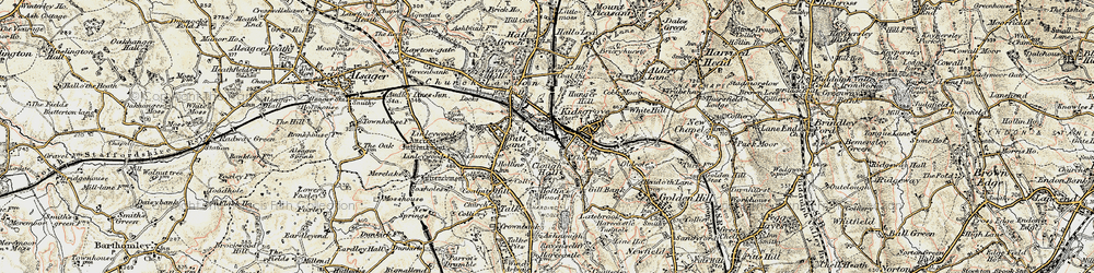 Old map of Hardings Wood in 1902-1903