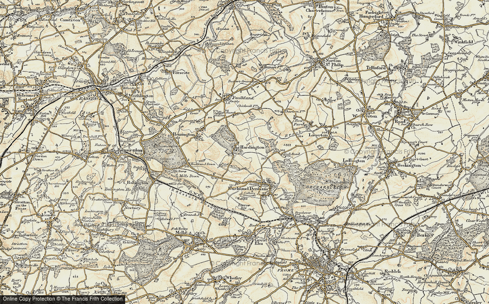 Old Map of Hardington, 1898-1899 in 1898-1899
