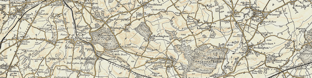 Old map of Hardington in 1898-1899