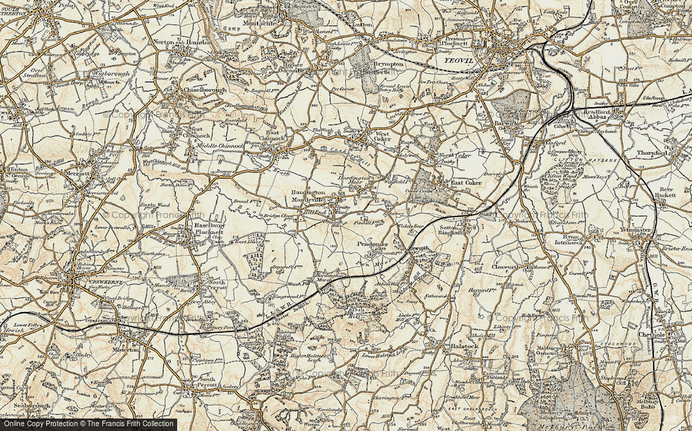 Old Map of Hardington Mandeville, 1899 in 1899