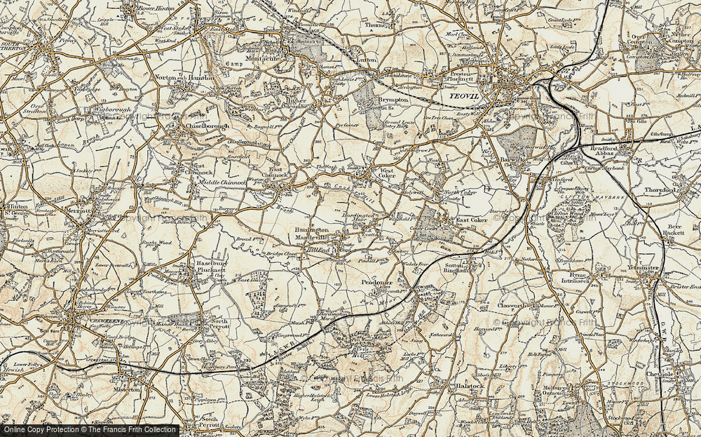 Old Map of Hardington Moor, 1899 in 1899