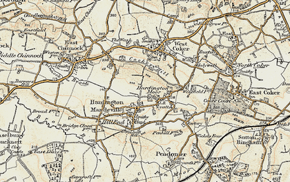 Old map of Hardington Moor in 1899