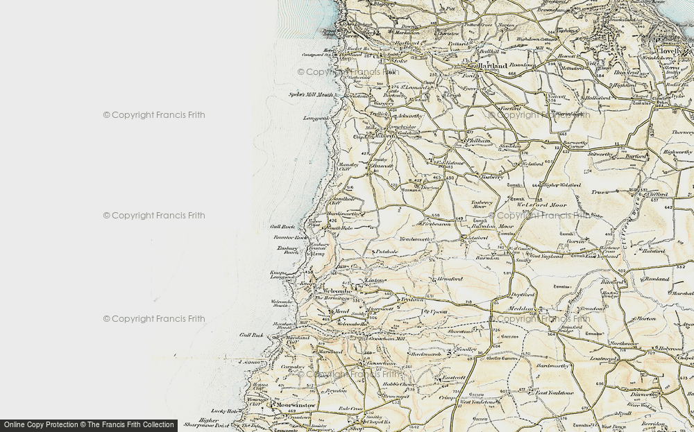 Old Map of Hardisworthy, 1900 in 1900