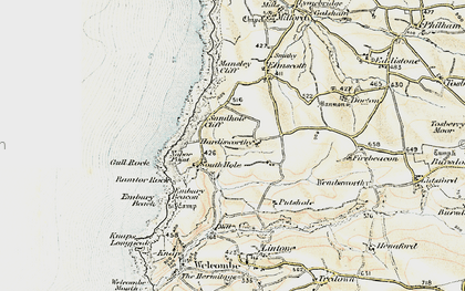 Old map of Hardisworthy in 1900