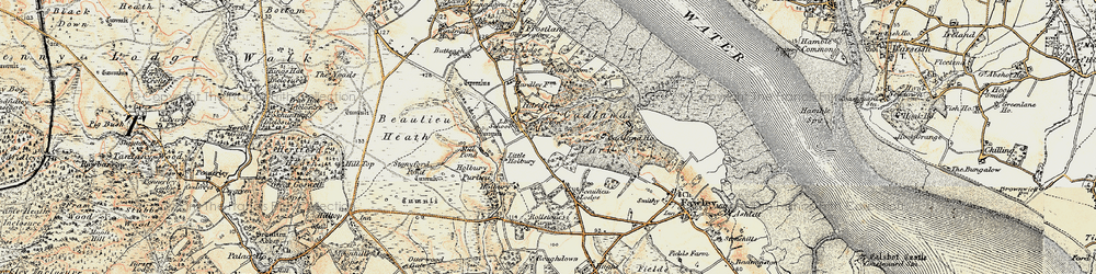 Old map of Hardley in 1897-1909